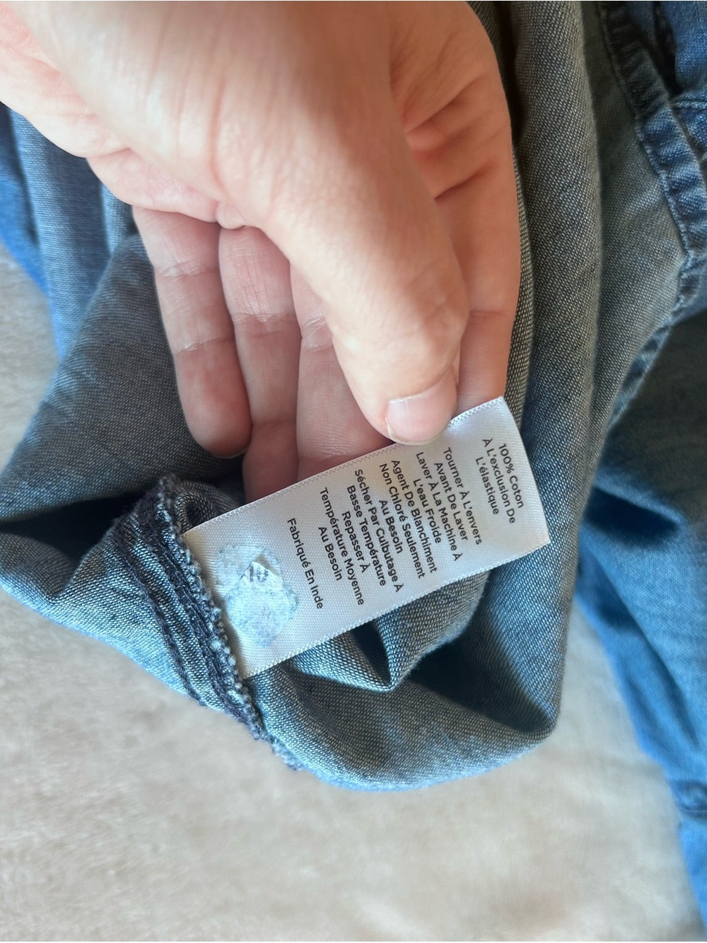 Talbots Short Sleeve Denim Popover - Picture 5 of 5